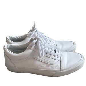 Vans Old Skool White Classic Tumble Shoes Mens 9.5